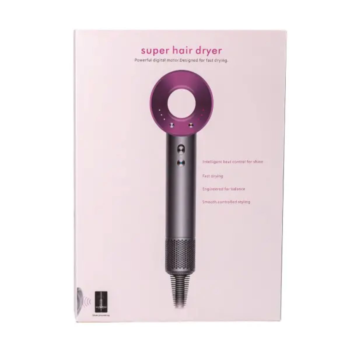 Фен стайлер для волосся 5 в 1 Supersonic Premium 1600Вт 5 насадок 3 режими швидкості з іонізацією Рожевий PH770P