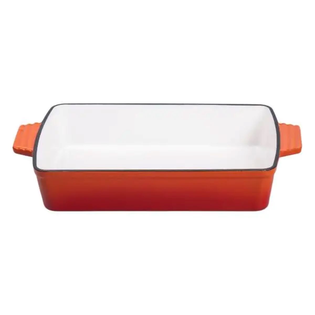 Форма для запікання чавунна 40х23.6х6 см форма для випічки 3 л Помаранчева HP-1-9O