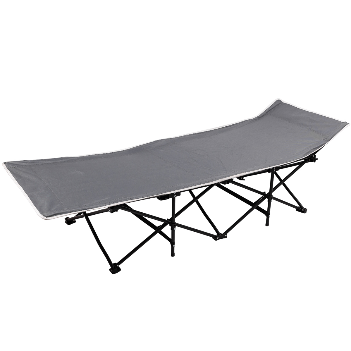 Ліжко розкладне туристичне 190х70х44 см лежак розкладачка розкладачка складна Сірий SJ-0033-2G