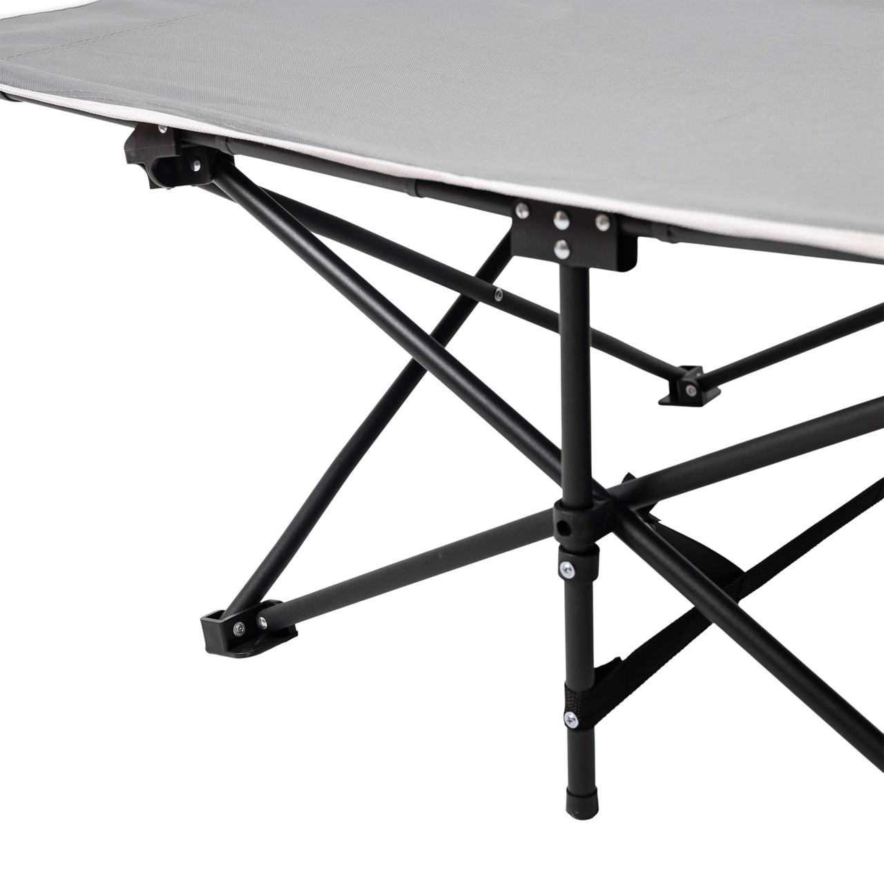 Ліжко розкладне туристичне 190х70х44 см лежак розкладачка розкладачка складна Сірий SJ-0033-2G