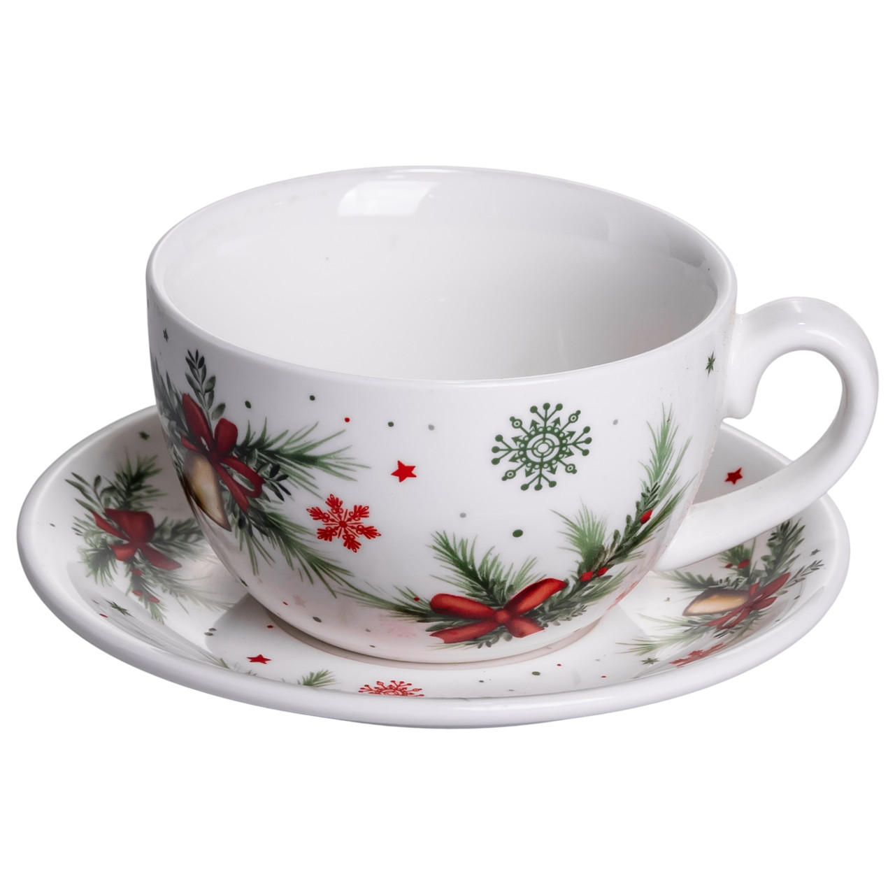 Різдвяний столовий сервіз новорічний 32 предмети на 6 персон порцеляновий SG-32