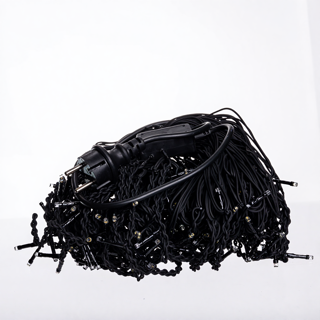 Вулична гірлянда Бахрома 25 м 405 LED чорний провід Жовтий 25MBY