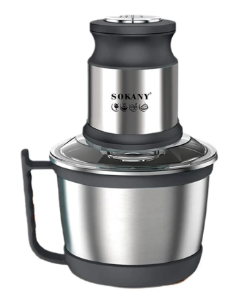 Чопер подрібнювач з чашею 3 літри 4 леза нержавіюча сталь овочерізка Sokany SK-7027