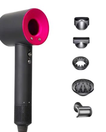 Фен стайлер для волосся 5 в 1 Supersonic Premium 1600Вт 5 насадок 3 режими швидкості з іонізацією Рожевий PH770P