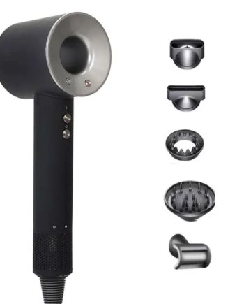 Фен стайлер для волосся 5 в 1 Supersonic Premium 1600 Вт 5 насадок 3 режими швидкості Сірий PH770G