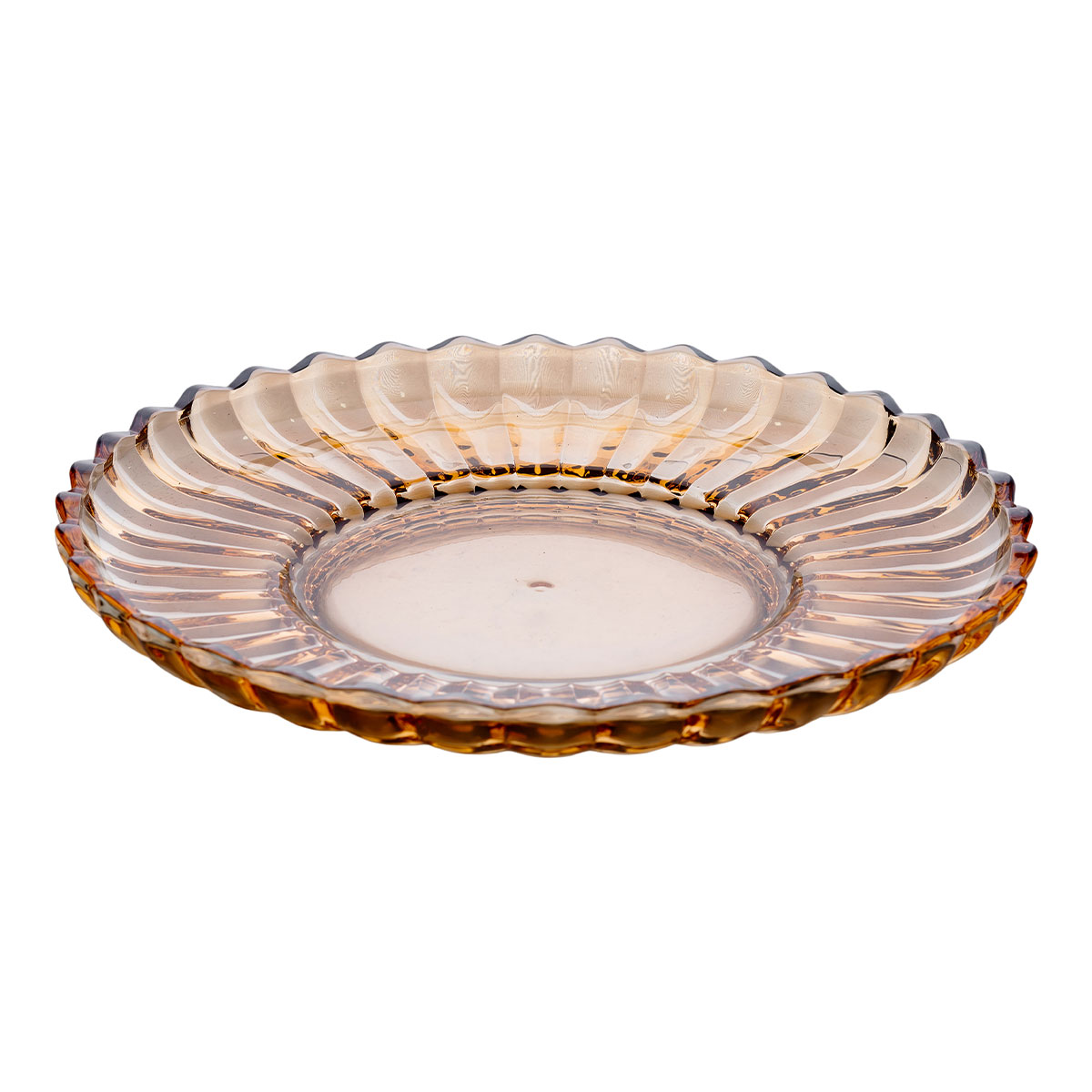 Блюдо сервірувальне Ø 28 скляне прозоре для подачі закусок, десертів, фруктів HP-YH-52