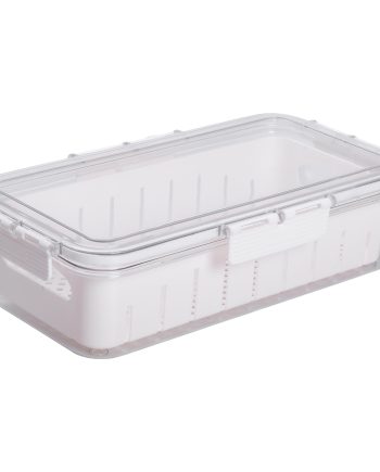 Контейнер для їжі герметичний 31х16х7.5 см судок для їжі пластиковий зі знімною підставкою 2 л Білий HP-27-12