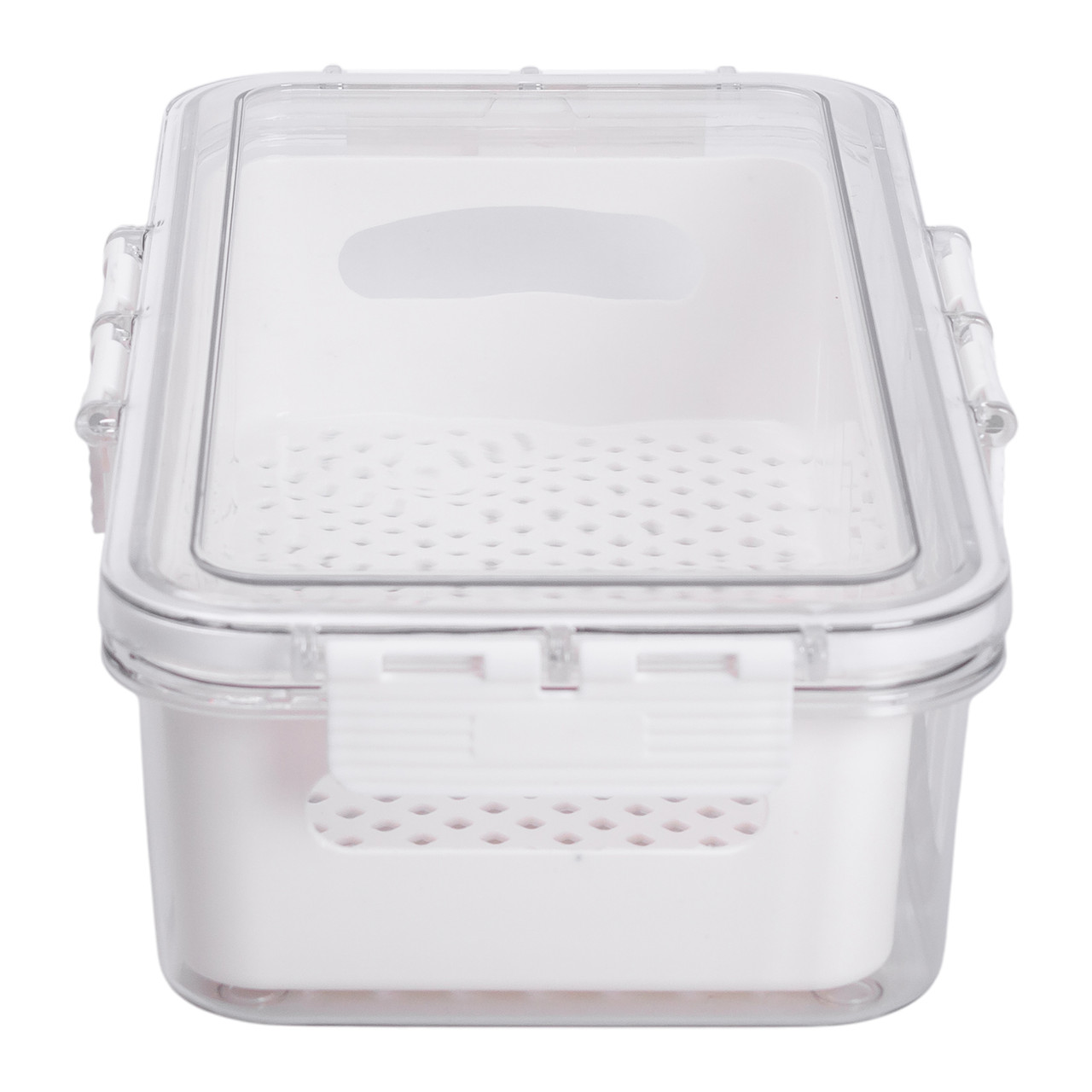 Контейнер для їжі герметичний 31х16х7.5 см судок для їжі пластиковий зі знімною підставкою 2 л Білий HP-27-12