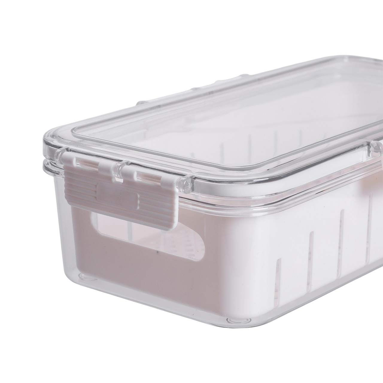 Контейнер для їжі герметичний 31х16х7.5 см судок для їжі пластиковий зі знімною підставкою 2 л Білий HP-27-12