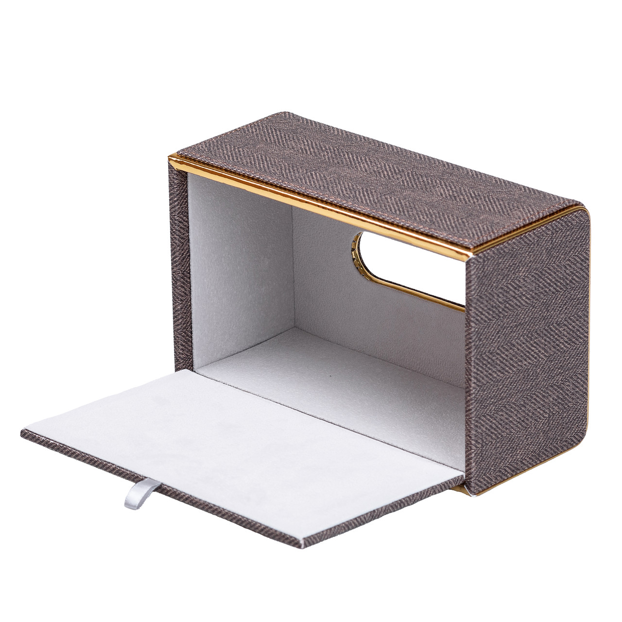 Серветниця горизонтальна 21х13х9 см для серветок на стіл Коричневий HP-3-118BR