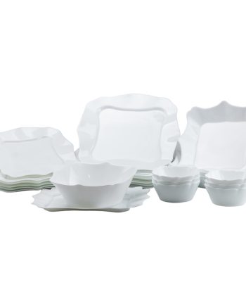 Столовий сервіз тарілок на 6 персон порцелянаовий, білий HP23406