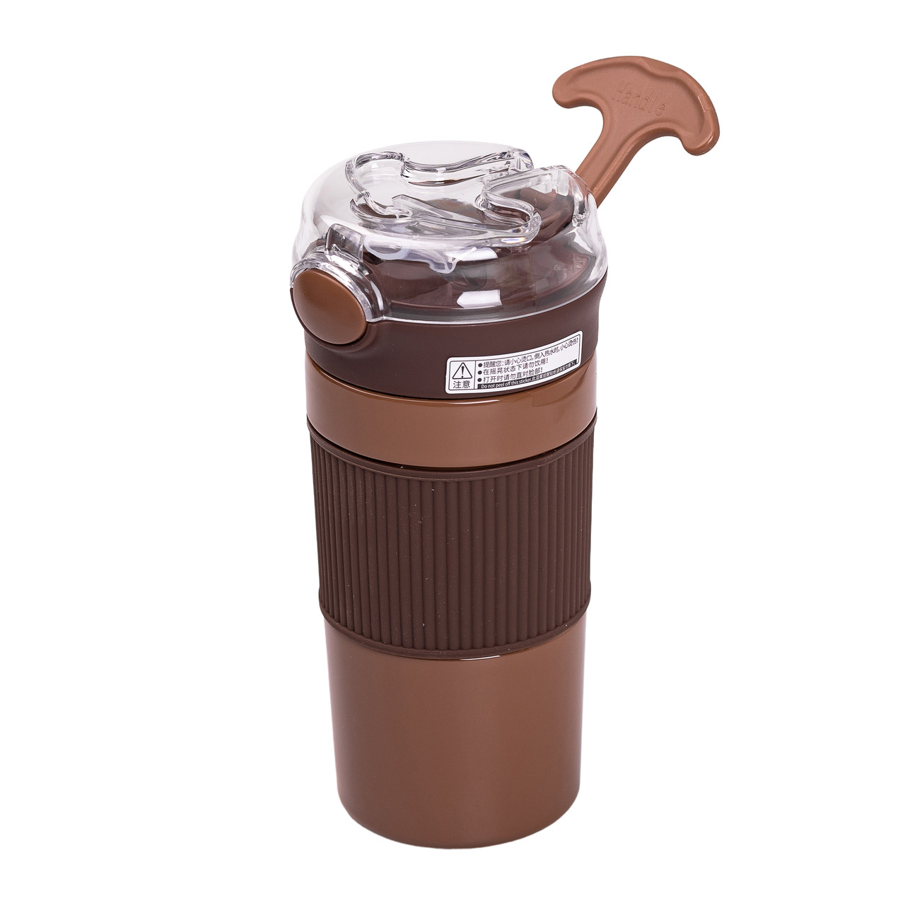 Термочашка з трубочкою 400 мл Коричневий HPGM3001BR