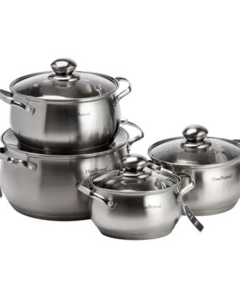 Набір каструль з нержавіючої сталі 4 шт по 6,3/3,9/2,9/2,1 л хром HP33526