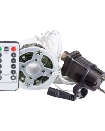 Гірлянда роса на пульті 50 метрів на 500 led світлодіодів крапля на зеленому дроті мультиколор 500L50MGML