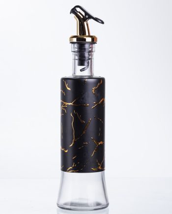 Пляшка для олії з дозатором 300 мл, чорний мармур HP-1344