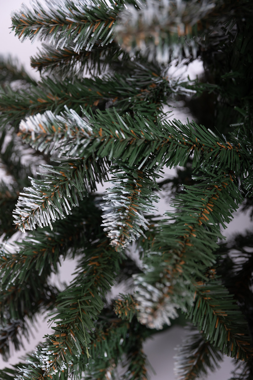 Ялинка штучна сосна 130 см зелена з білими кінчиками