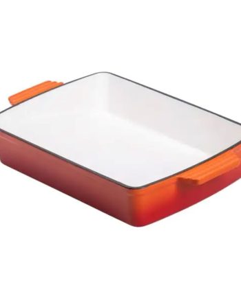 Форма для запікання чавунна 40х23.6х6 см форма для випічки 3 л Помаранчева HP-1-9O