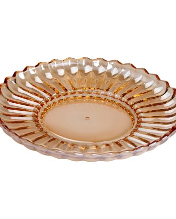 Блюдо сервірувальне Ø 28 скляне прозоре для подачі закусок, десертів, фруктів HP-YH-52