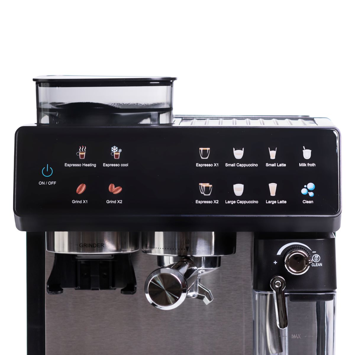 Кавоварка ріжкова 4в1 з кавомолкою 1800 Вт  резервуар 2,6 л  Sokany SK-04032