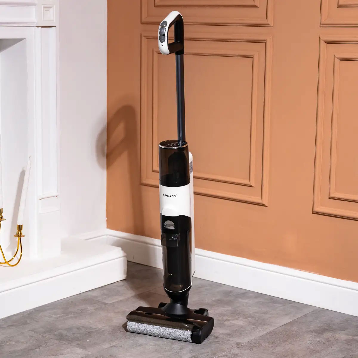 Вертикальний пилосос миючий 175 Вт Sokany акумуляторний для сухого та вологого прибирання SK-13040