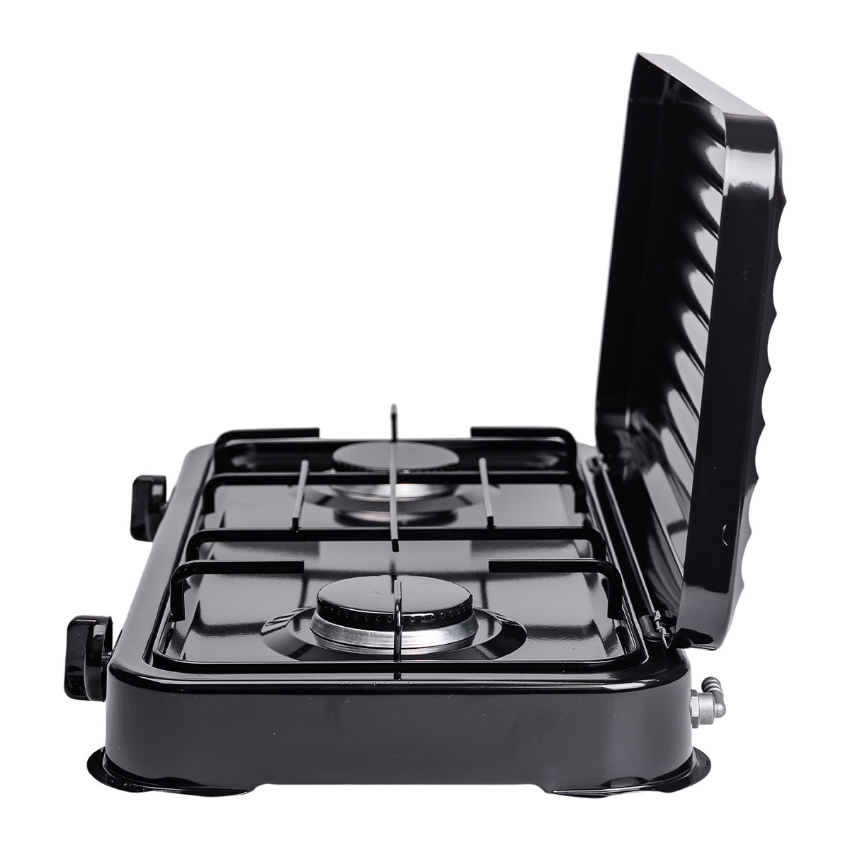 Настільна газова плита на 2 конфорки 4.4 кВт міні газова плита для балонного газу Чорна Sokany SK-6002