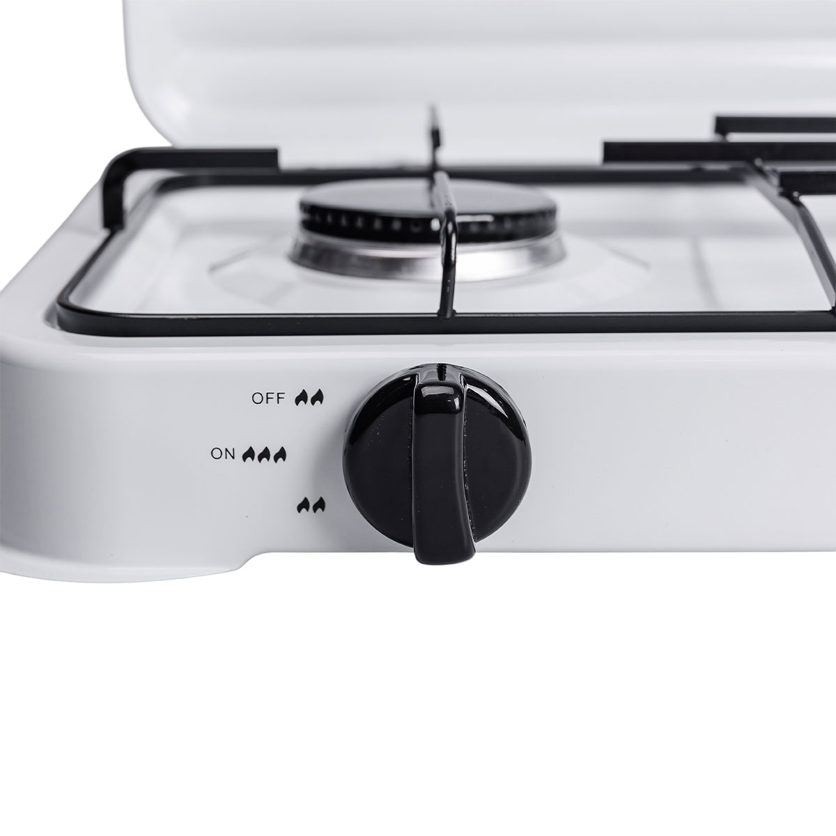 Настільна газова плита на 2 конфорки міні газова плита для балонного газу Біла Sokany SK-6002