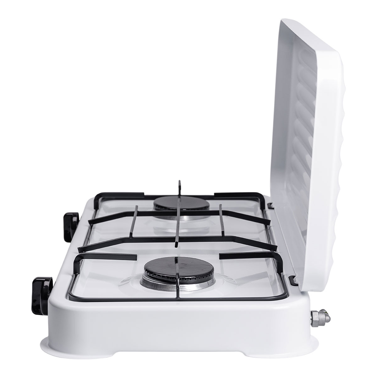 Настільна газова плита на 2 конфорки міні газова плита для балонного газу Біла Sokany SK-6002