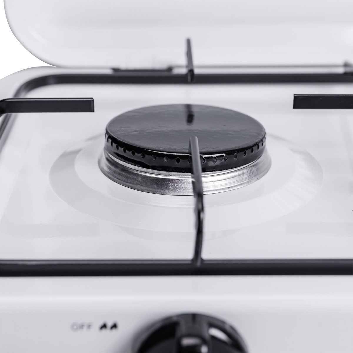 Настільна газова плита на 2 конфорки міні газова плита для балонного газу Біла Sokany SK-6002