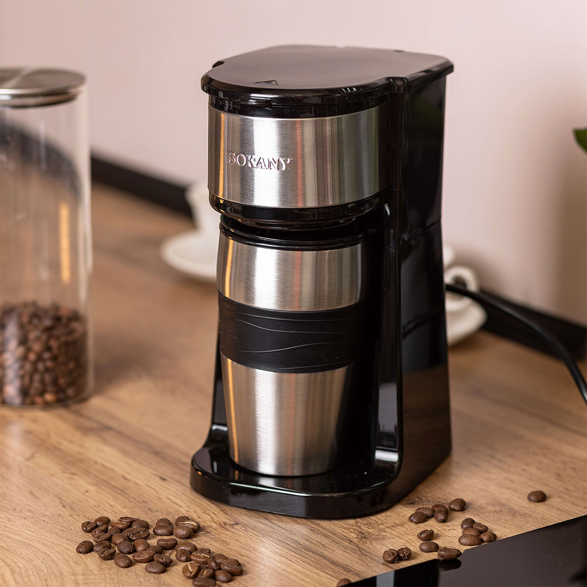Кавоварка електрична 420 (мл) для дому та офісу Sokany SK-04028