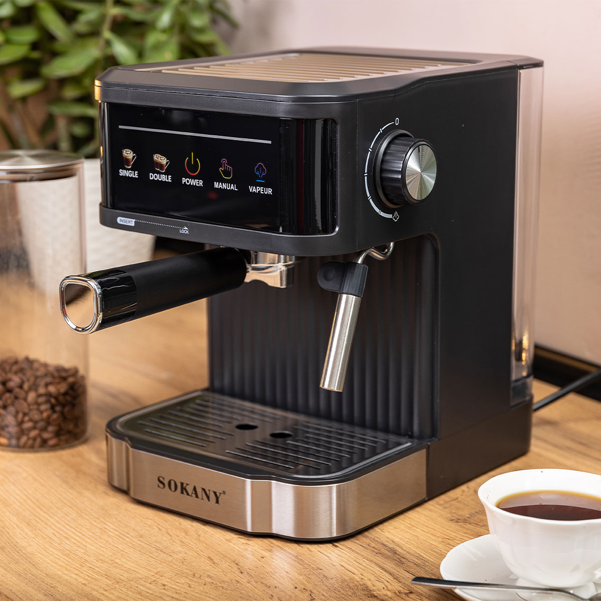 Кавомашина з капучинатором 1.8 л професійна Sokany електрична SK-04025