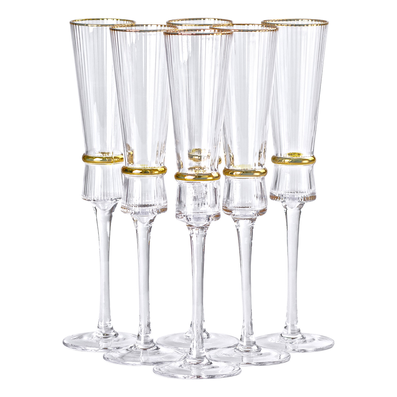 Келихи для шампанського, 200 мл, набір із 6 штук HP-16-8