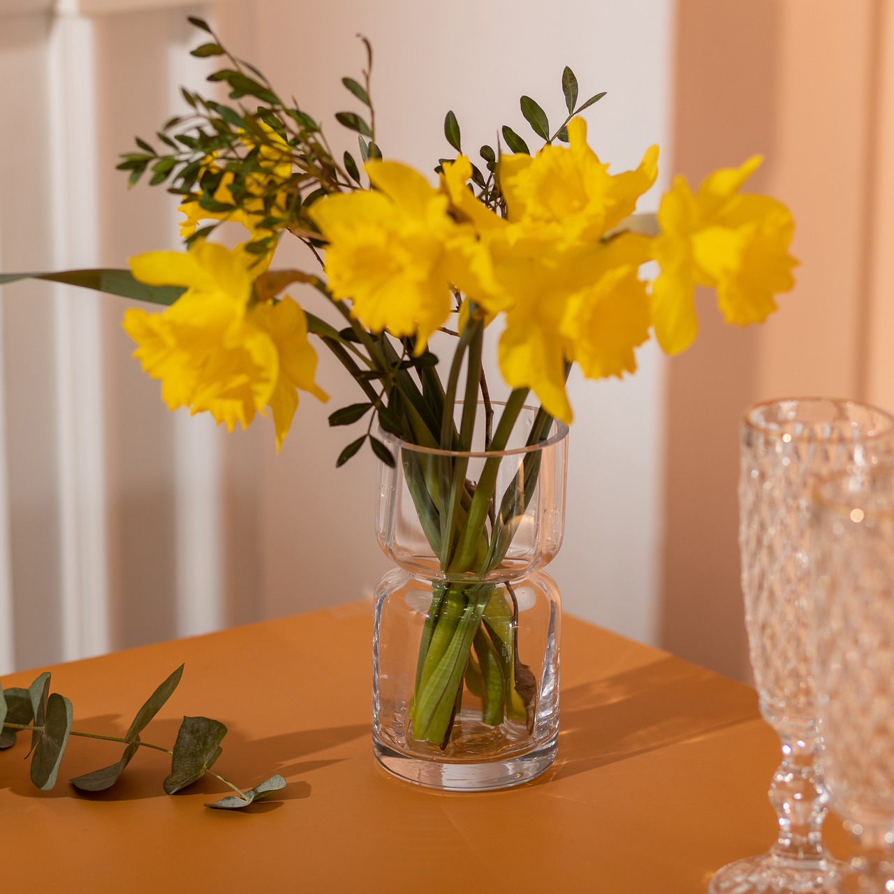 Декоративна ваза для квітів 15 см скляна прозора ваза 600 мл скляна прозора ваза 600 мл HP-10-13