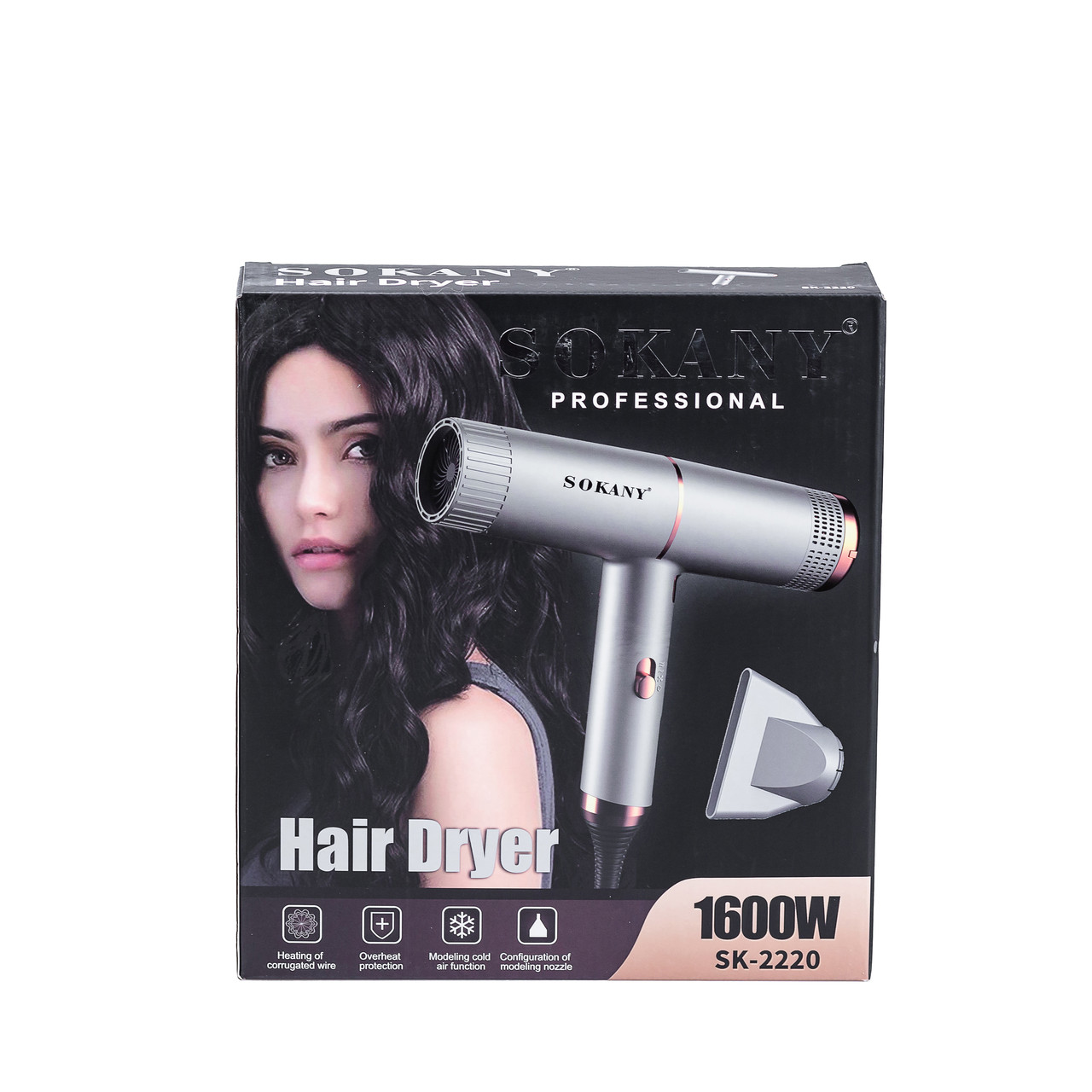 Фен для волосся Sokany SK-2220 з вузьким концентратором