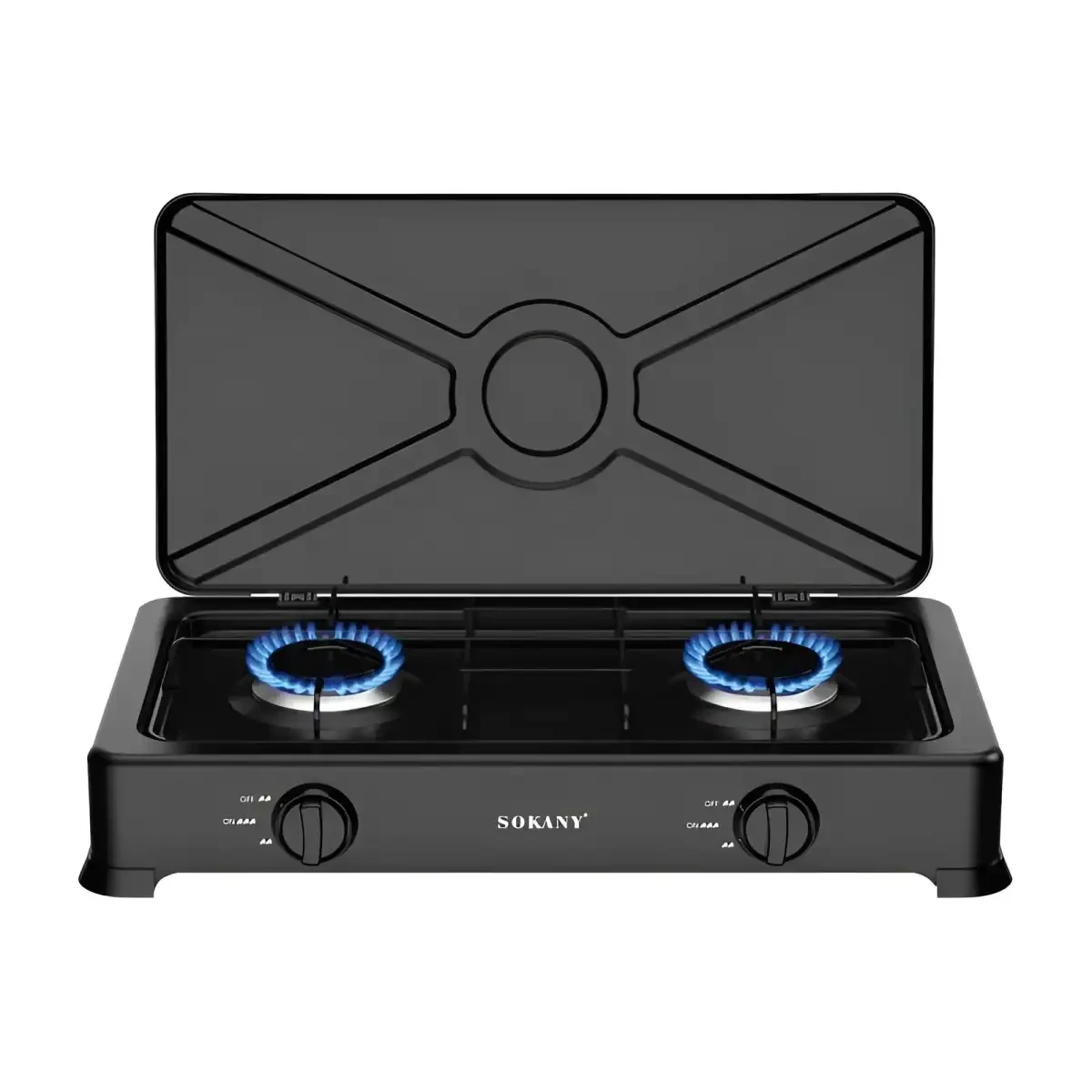 Газова плита настільна на 2 конфорки міні газова плита для дачі під балон Sokany SK-07004