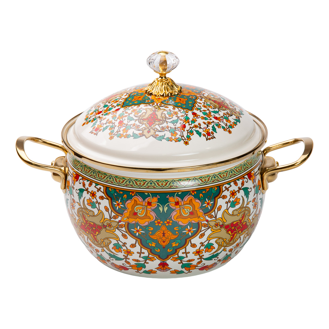 Емальована каструля об'ємом 4 літри для газових та електричних плит HP-2-115