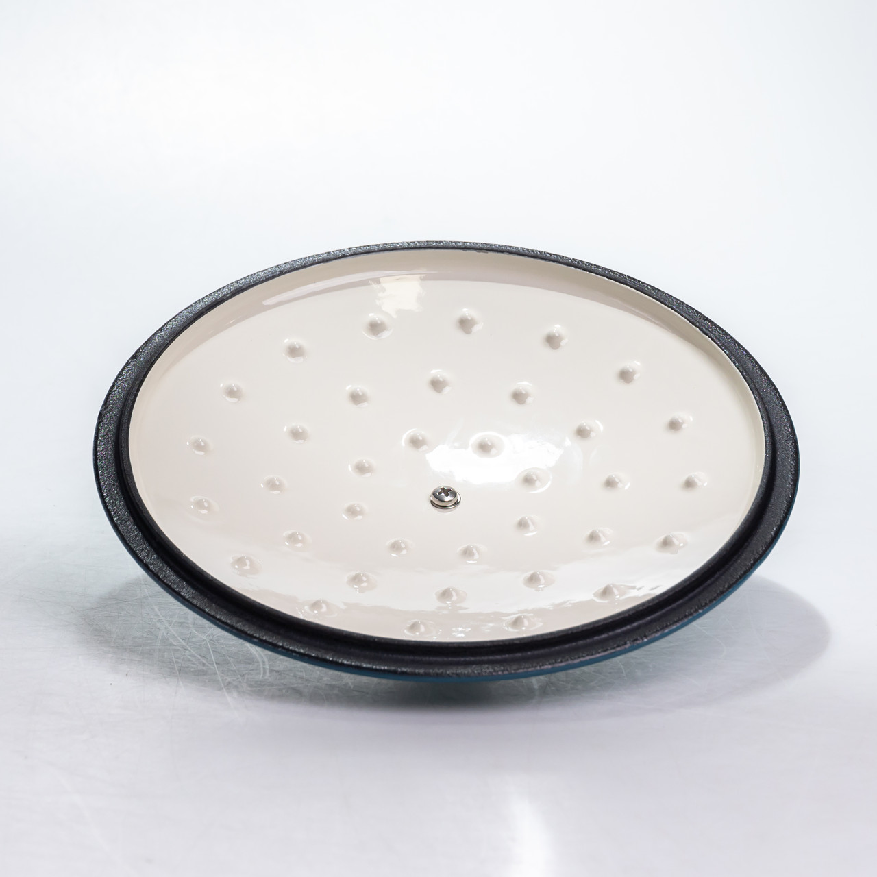 Каструля чавунна 2.5 л емальована з кришкою посуд для тушкування запікання томління кухонна Синя HP-1-14-BLUE