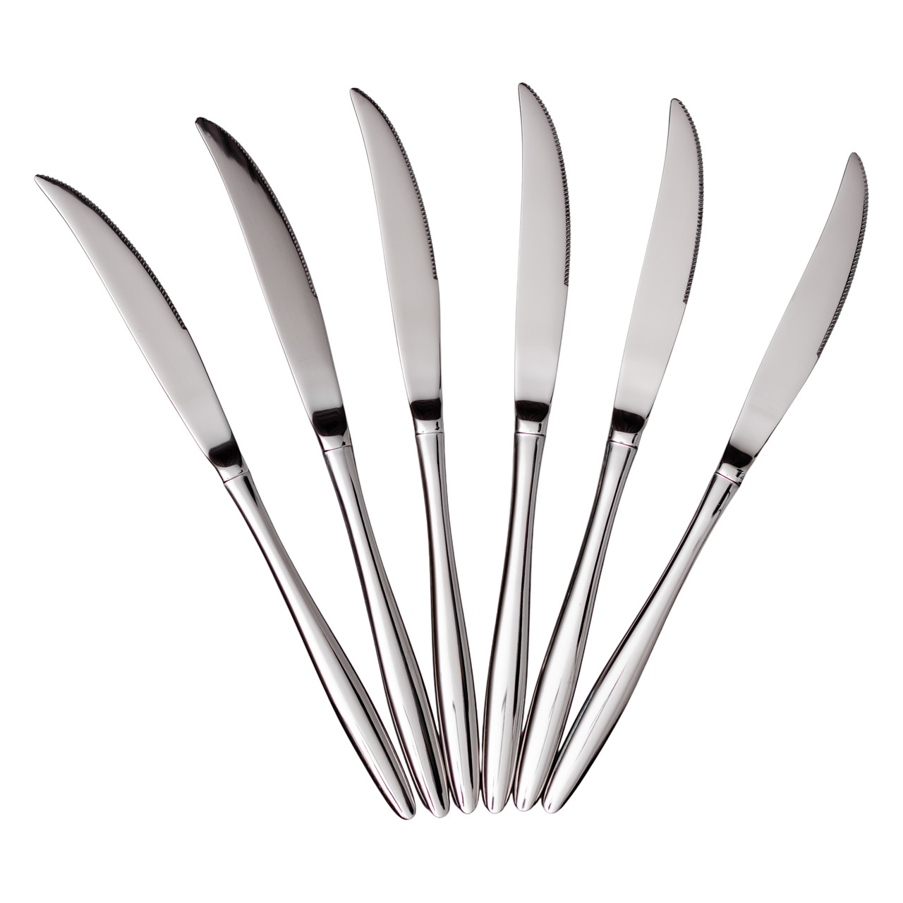 Набір столових ножів 6 штук ножі сервірувальні з нержавіючої сталі 22 (см) Срібло HP-8-31