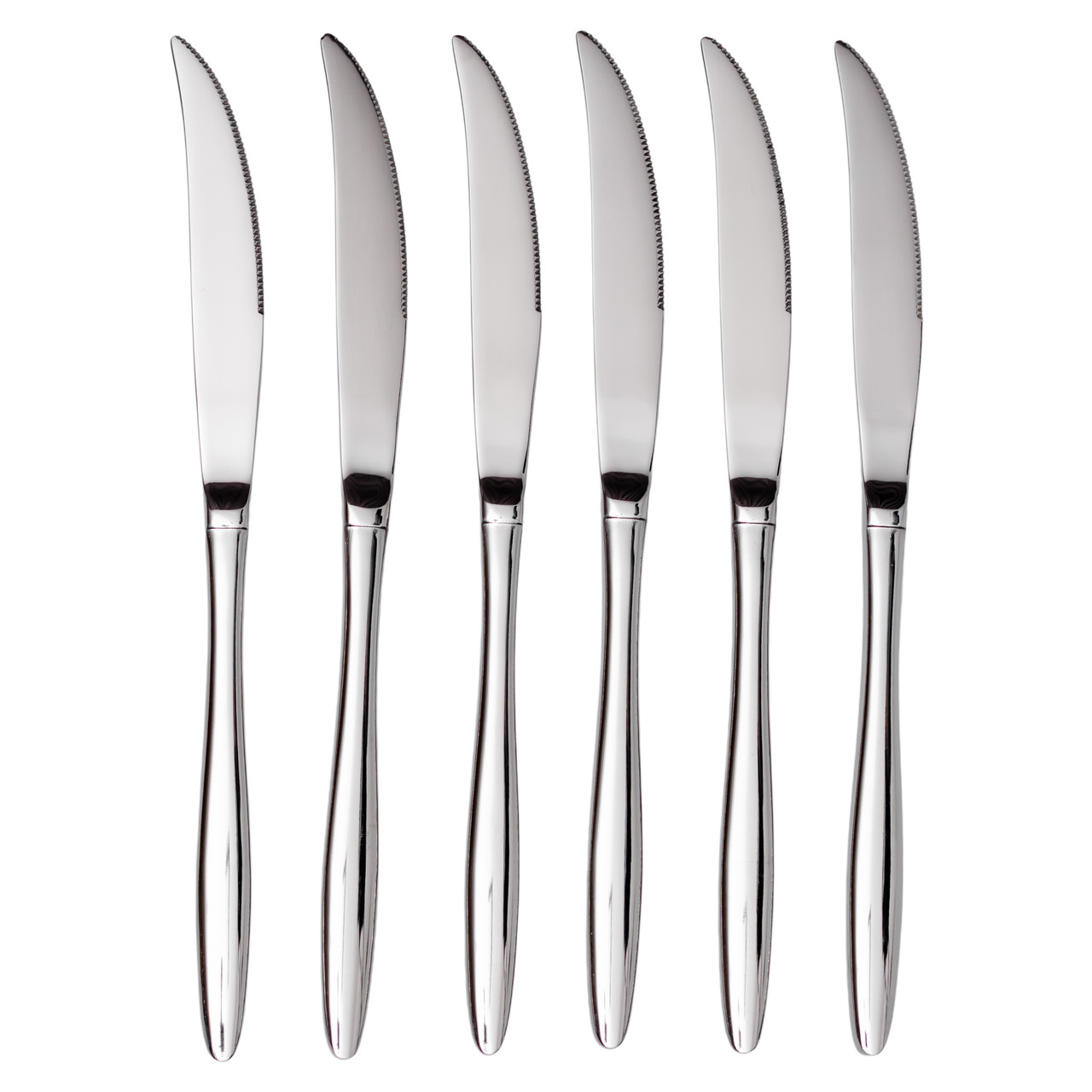 Набір столових ножів 6 штук ножі сервірувальні з нержавіючої сталі 22 (см) Срібло HP-8-31