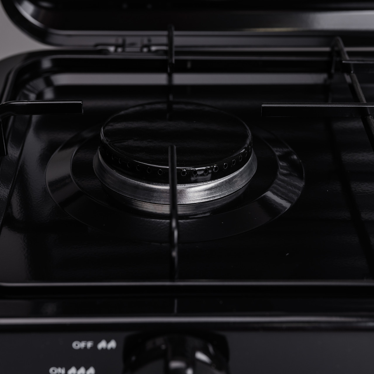 Настільна газова плита на 2 конфорки 4.4 кВт міні газова плита для балонного газу Чорна Sokany SK-6002