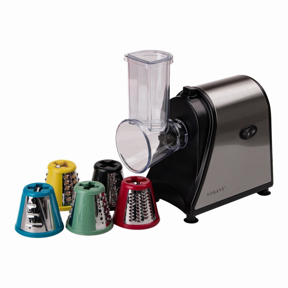 Овочерізка Sokany Lugi електрична 1000 Вт 6 в 1 з 5 насадками багатофункціональна SK-1178