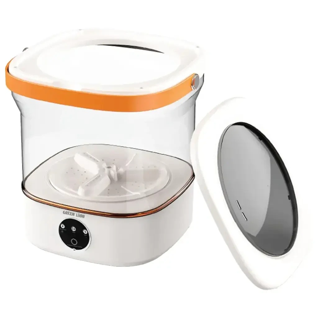 Портативна пральна машина з віджимом 36 Вт 850 об/хв з баком на 12 літрів Біла HP-35015-61W