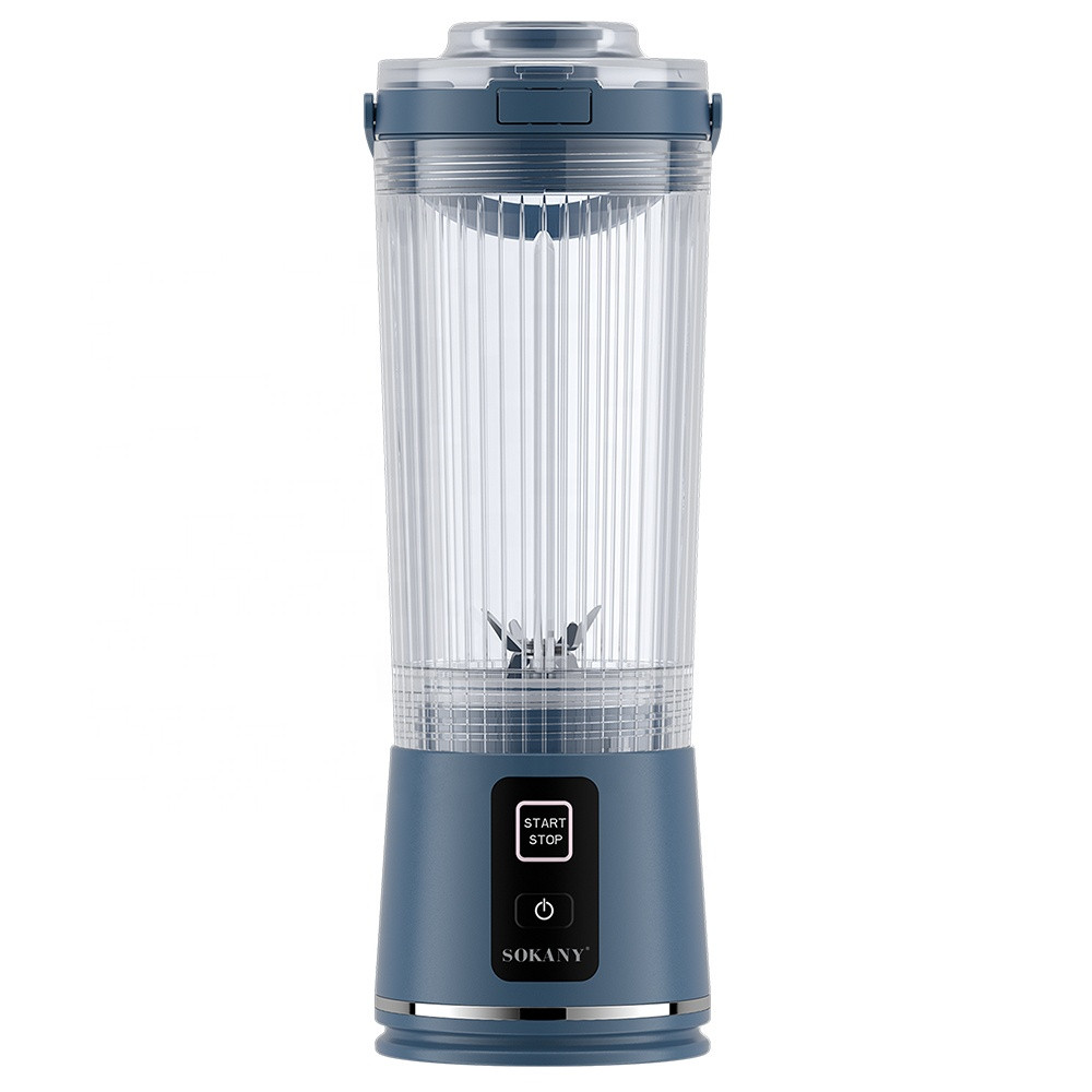 Портативний блендер-шейкер на акумуляторі 500 мл USB Синій SK-01023BL