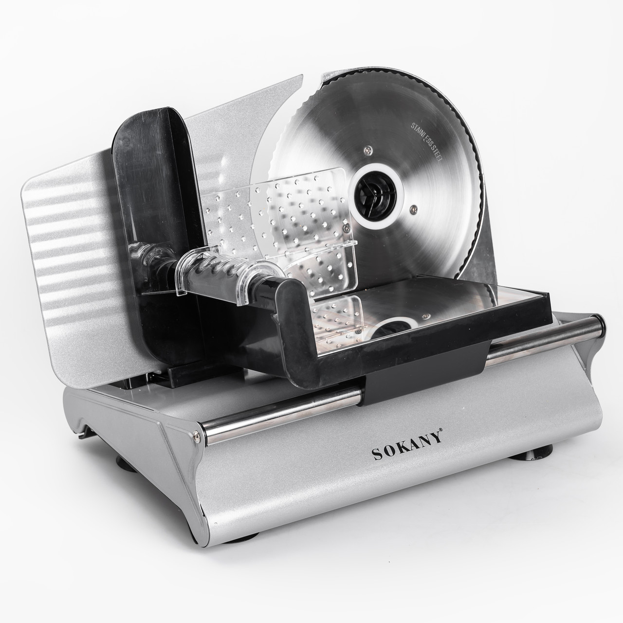 Слайсер професійний Sokany 500 Вт скиборізка для м'яса SK-446