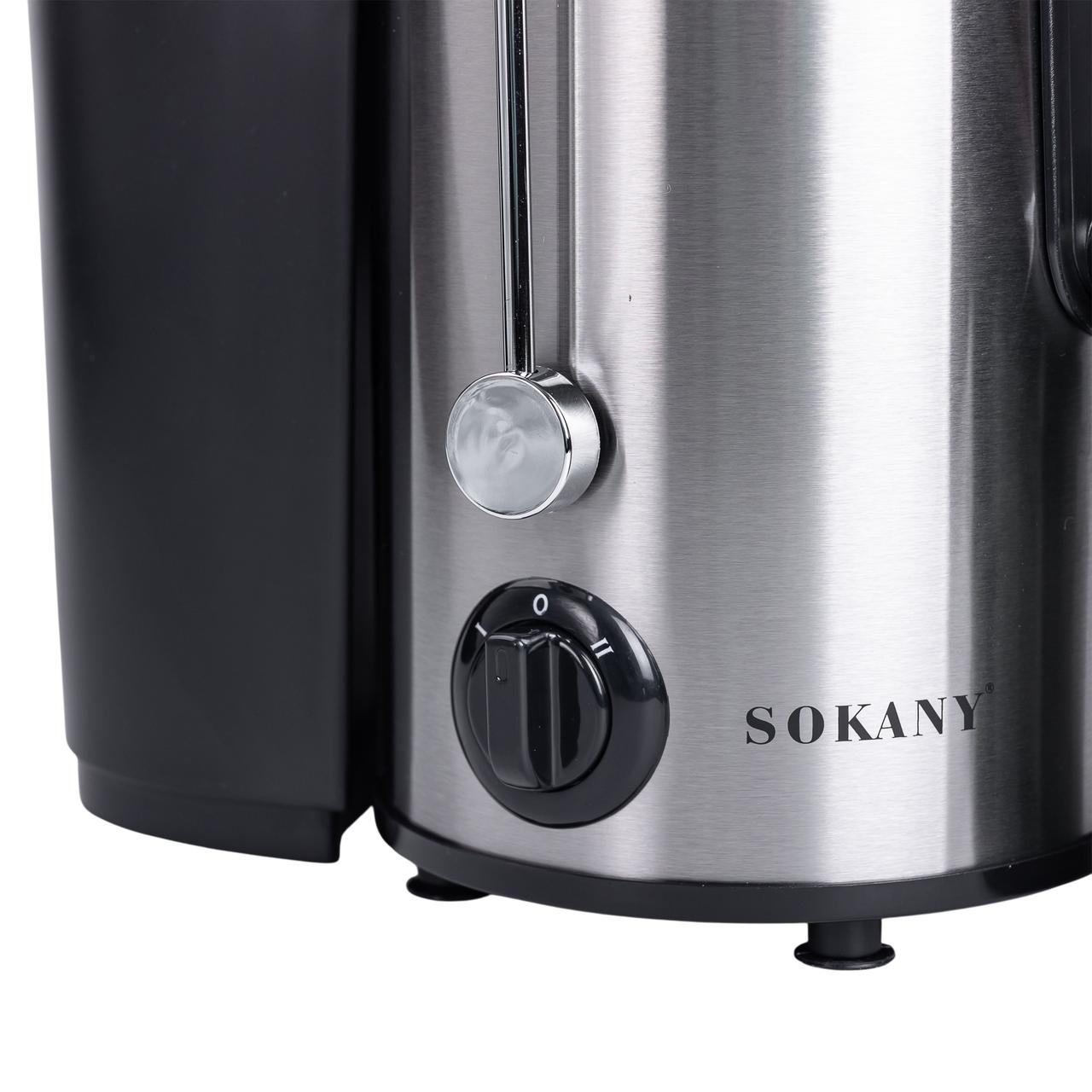 Соковижималка шнекова електрична з чашею Sokany SK-4000 800 Вт Чорна