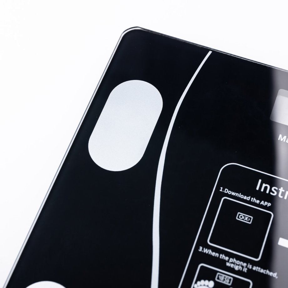 Смарт ваги електронні Sokany 26х26 см  до 180 кг з синхронізацією з телефоном чорні SK-19019B