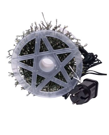 Гірлянда роса мішура 30 метрів хвойна лапа 640led світлодіодів зелений дріт біла D1750W