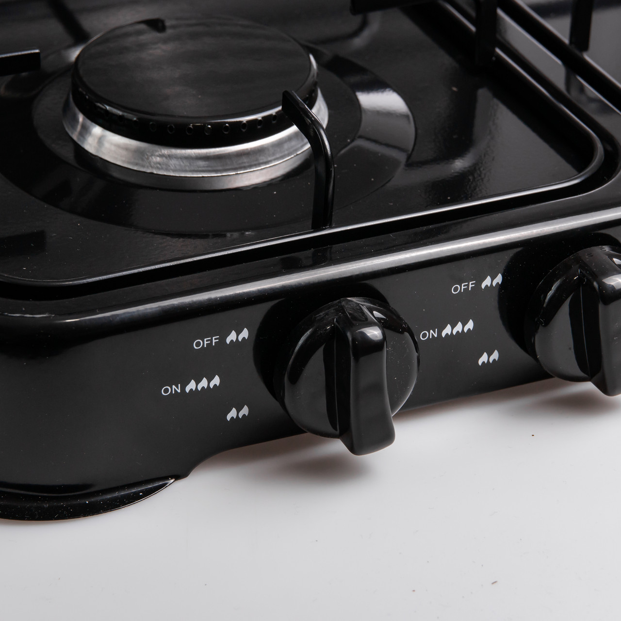 Газова плита настільна Sokany чорна 4 конфорки міні переносна для дачі кемпінгу, портативна газплита туристична SK-6004-Black