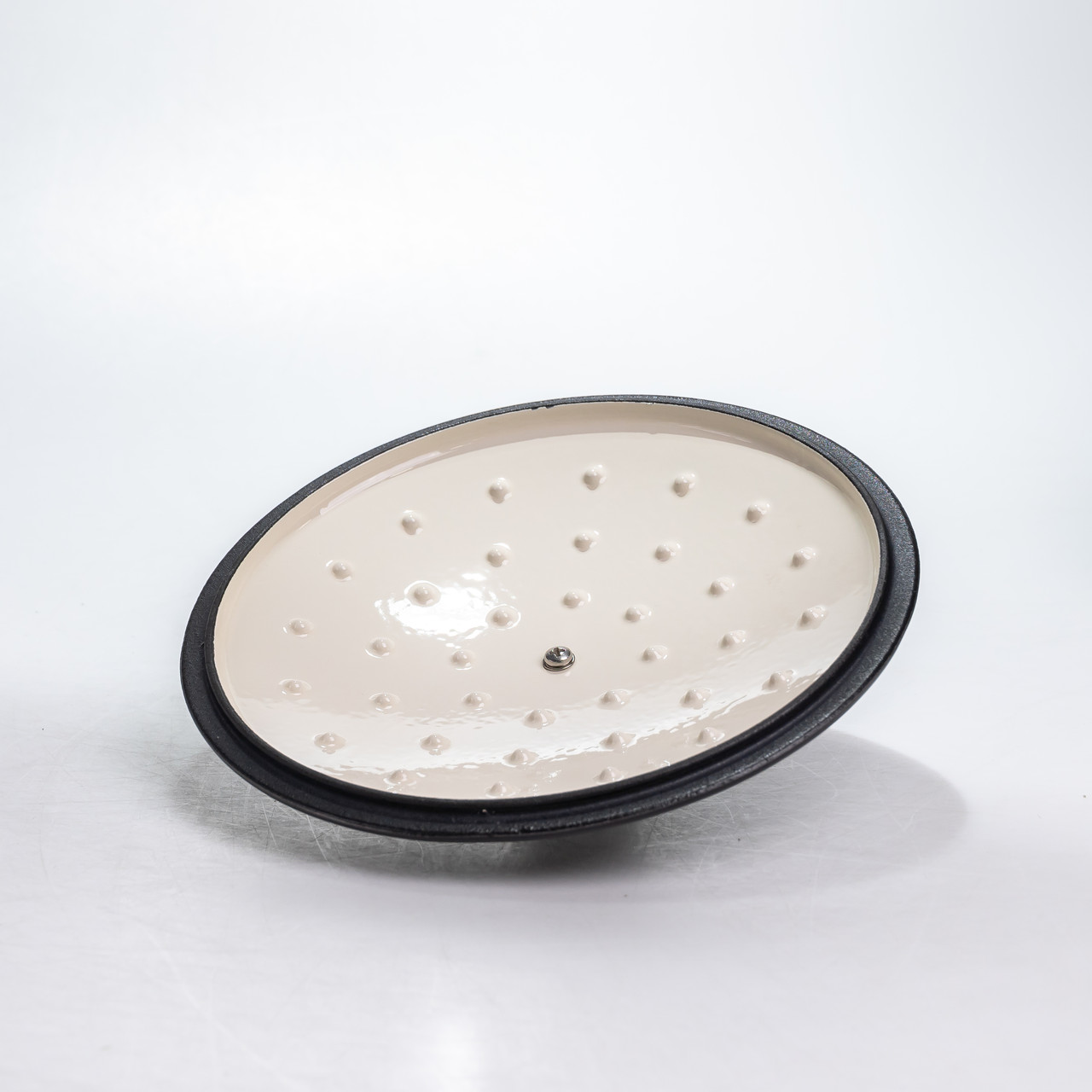 Каструля чавунна 2.5 л емальована з кришкою посуд для тушкування запікання томління кухонна Сіра HP-1-14-GREY