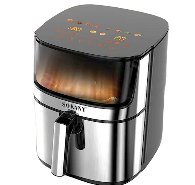 Мультипіч Sokany SK-10045 аерогриль 8л сенсорний екран, фритюрниця без олії аерофрітюрниця готування SK-10045