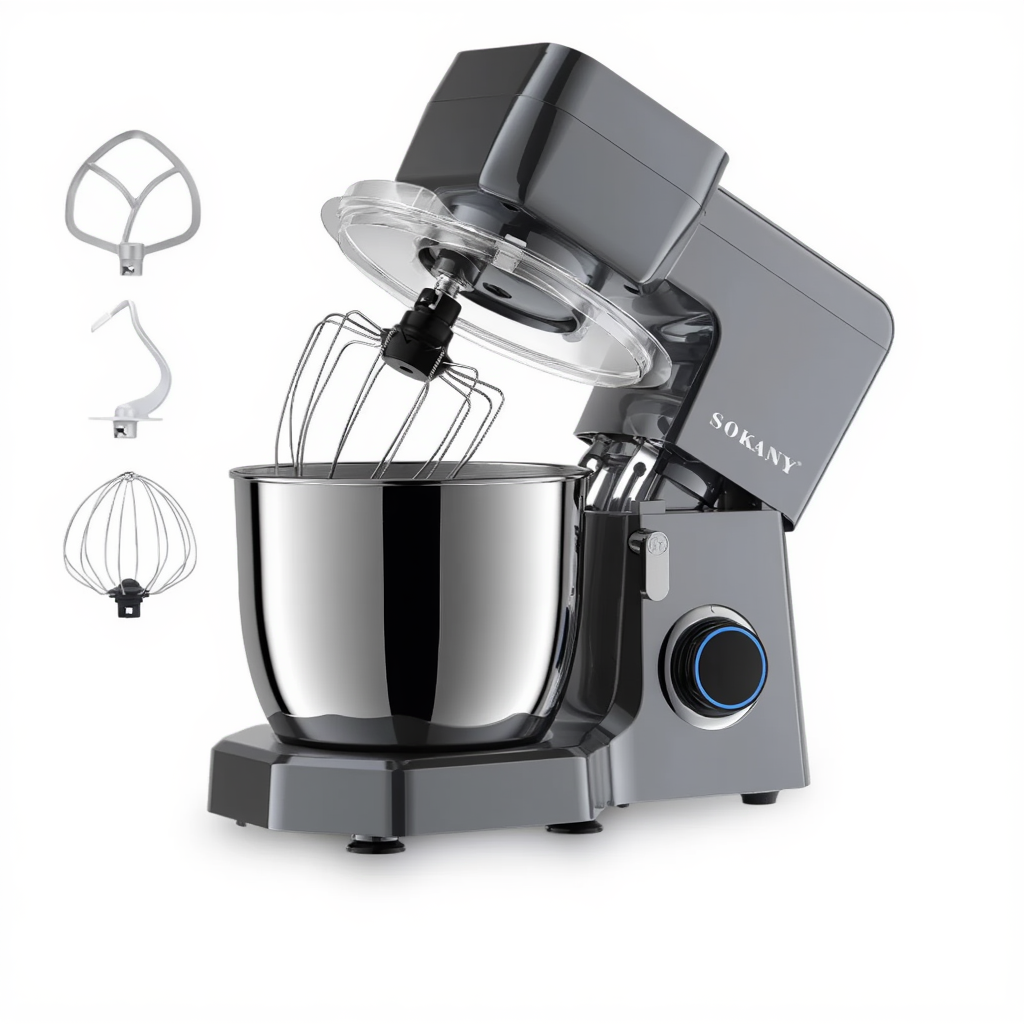 Планетарний міксер Sokany 1500 Вт з чашею 6,5 л 10 режимів швидкості SK-272